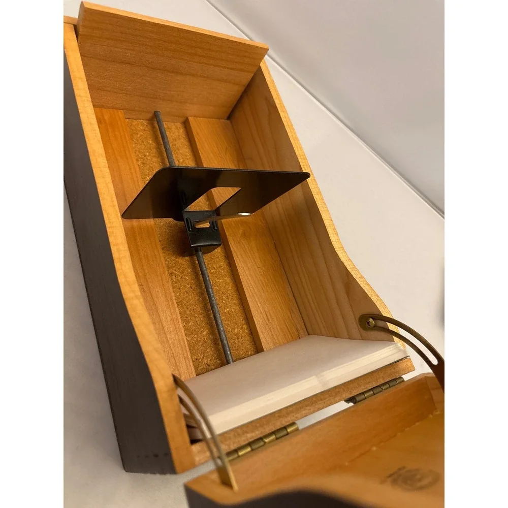 PSI Napa Valley Wooden Box‎ Holder with Metal Stand for Cards or Photos Vintage